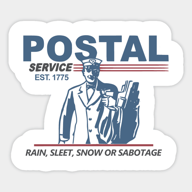 Save The USPS - Delivering Mail Through Rain, Sleet, Snow Or Sabotage Sticker by Bigfinz
